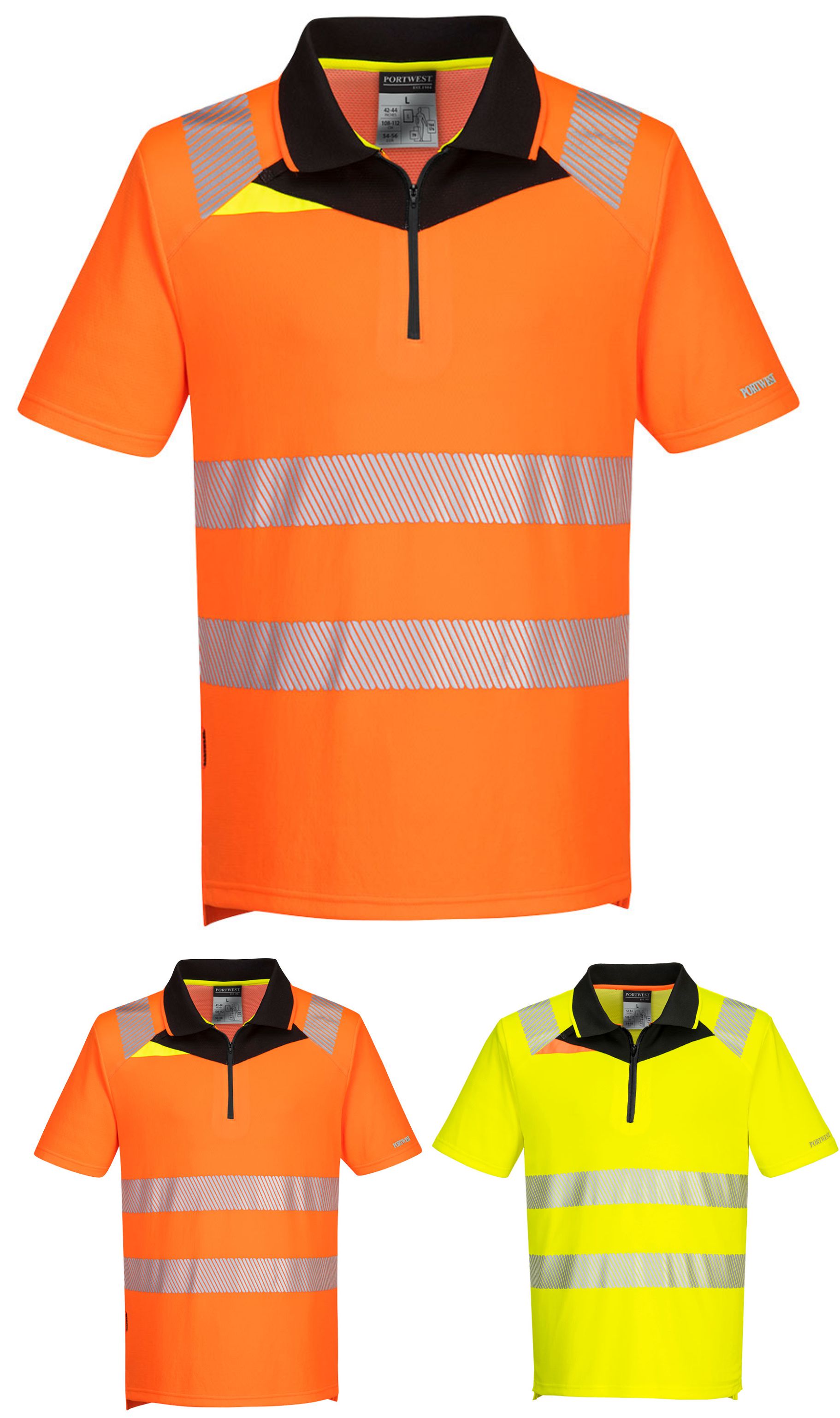 Portwest DX412 Hi Vis Polo Shirt  Portwest DX412 Hi Vis Polo Shirt